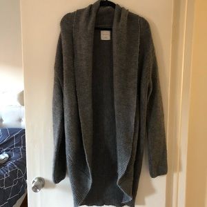 Oversized gray cardigan